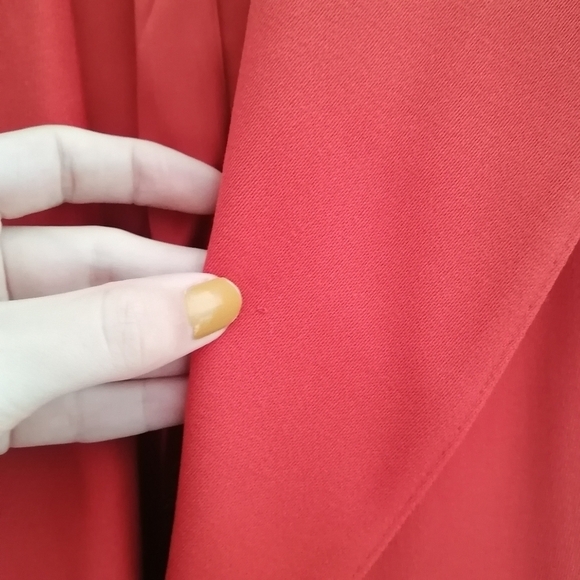 Vintage Escada '80s Margaretha Ley Wool Longline Single Breasted Red Blazer 34 4 - Picture 12 of 17